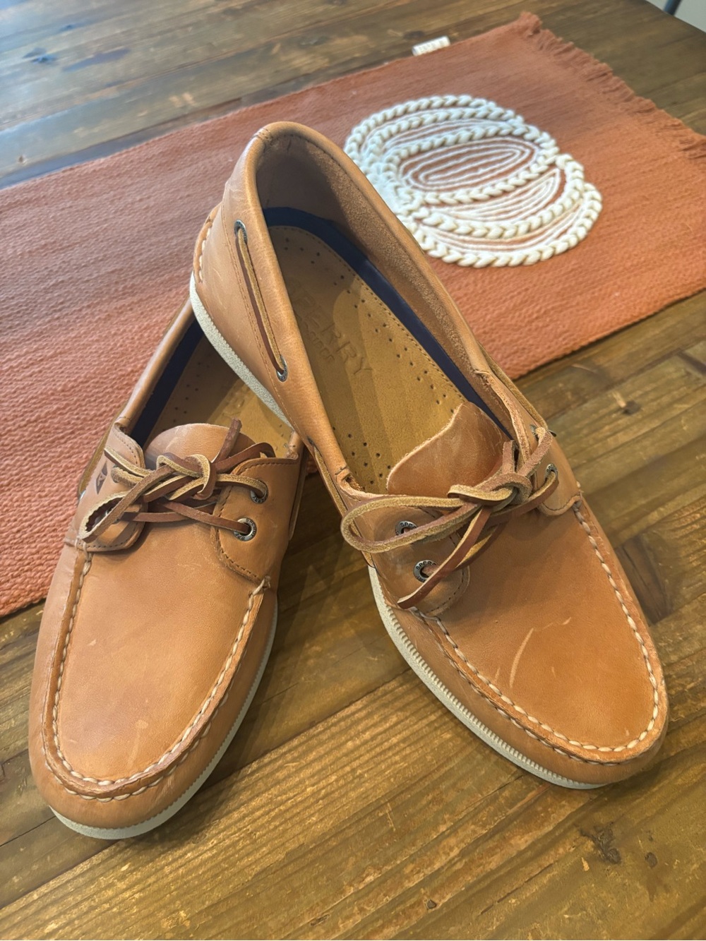 Sperry Men’s Tan Leather Boat Shoes